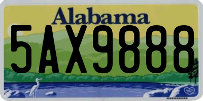 AL license plate 5AX9888