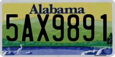 AL license plate 5AX9891