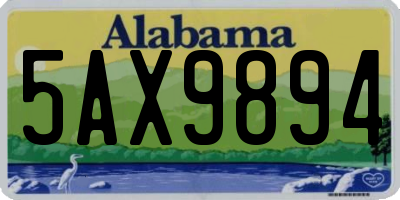 AL license plate 5AX9894