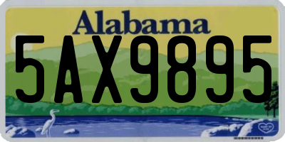 AL license plate 5AX9895