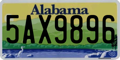 AL license plate 5AX9896