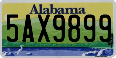 AL license plate 5AX9899