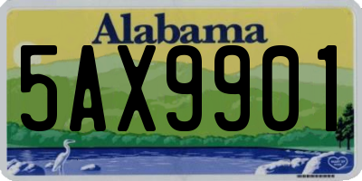 AL license plate 5AX9901