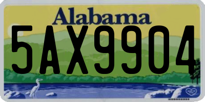 AL license plate 5AX9904