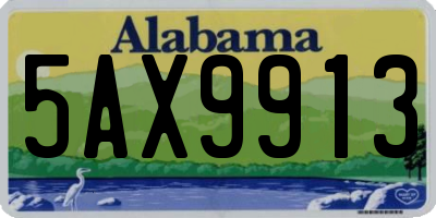 AL license plate 5AX9913