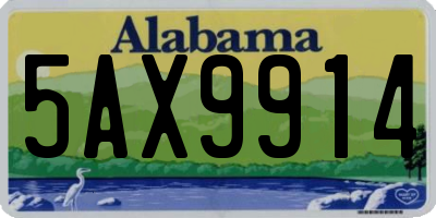 AL license plate 5AX9914