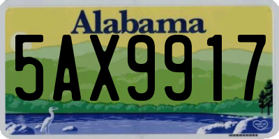 AL license plate 5AX9917