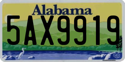 AL license plate 5AX9919