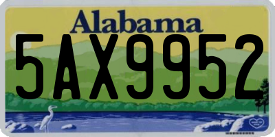 AL license plate 5AX9952