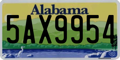 AL license plate 5AX9954
