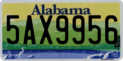 AL license plate 5AX9956