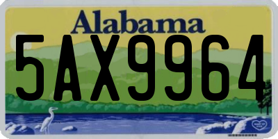 AL license plate 5AX9964