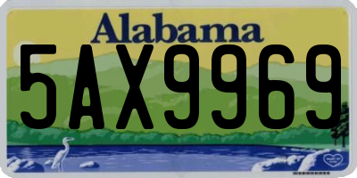 AL license plate 5AX9969