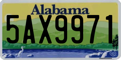 AL license plate 5AX9971