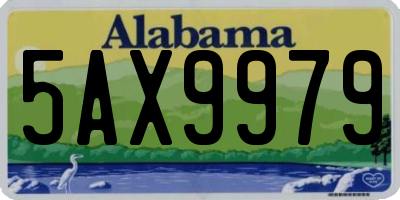 AL license plate 5AX9979