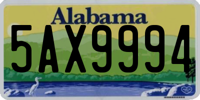 AL license plate 5AX9994