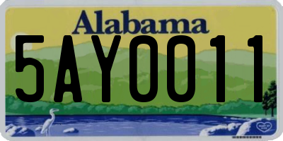 AL license plate 5AY0011