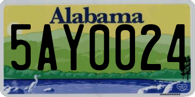 AL license plate 5AY0024