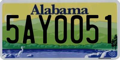 AL license plate 5AY0051
