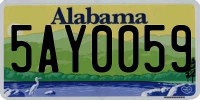 AL license plate 5AY0059