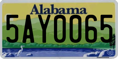AL license plate 5AY0065