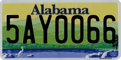 AL license plate 5AY0066
