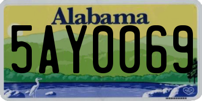 AL license plate 5AY0069