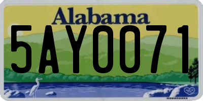 AL license plate 5AY0071