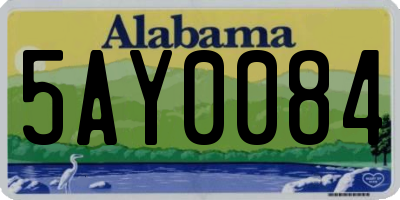 AL license plate 5AY0084