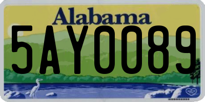 AL license plate 5AY0089