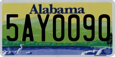 AL license plate 5AY0090