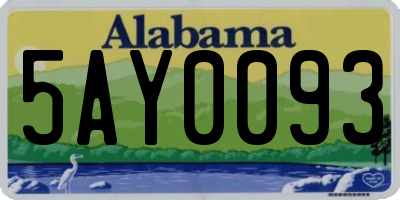 AL license plate 5AY0093