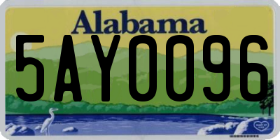AL license plate 5AY0096