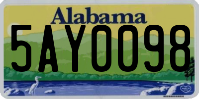 AL license plate 5AY0098