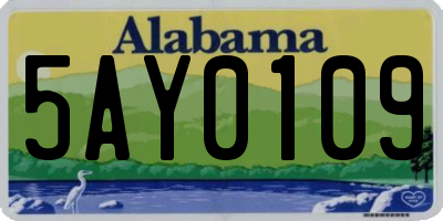 AL license plate 5AY0109