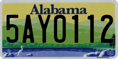 AL license plate 5AY0112