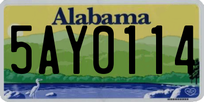 AL license plate 5AY0114