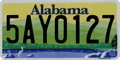 AL license plate 5AY0127
