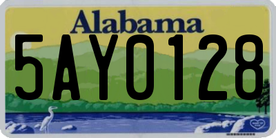 AL license plate 5AY0128