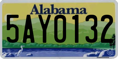 AL license plate 5AY0132