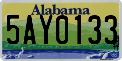 AL license plate 5AY0133