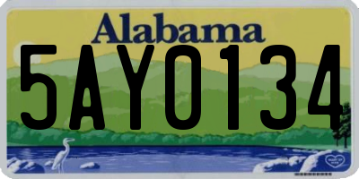AL license plate 5AY0134