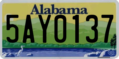 AL license plate 5AY0137