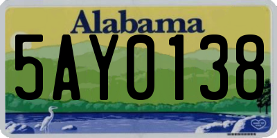 AL license plate 5AY0138