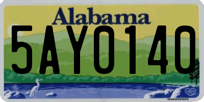 AL license plate 5AY0140
