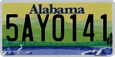 AL license plate 5AY0141