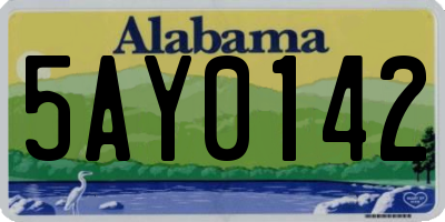 AL license plate 5AY0142