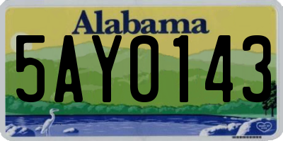 AL license plate 5AY0143
