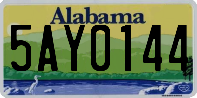 AL license plate 5AY0144