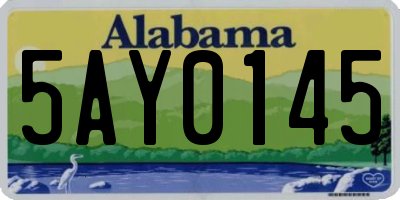 AL license plate 5AY0145